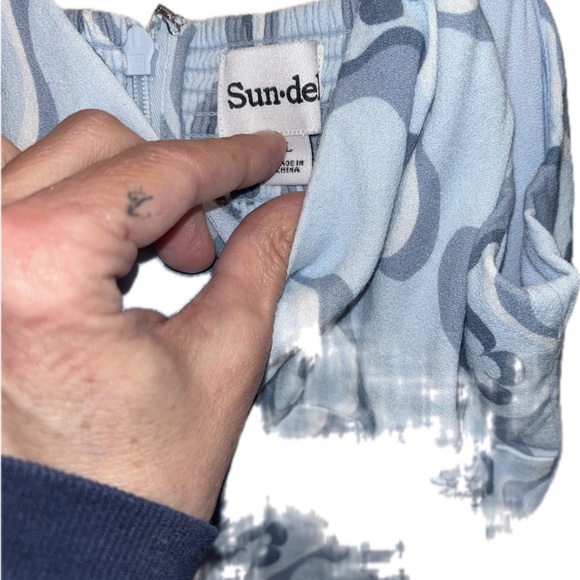 Sundeh Blue Floral Chemise - Picture 3 of 4